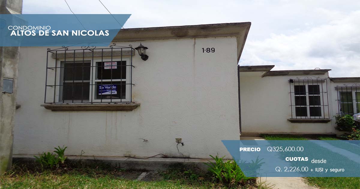 Venta de Casa o Casas, Terrenos, Propiedades, Apartamentos, Inmuebles en Guatemala, zona 11, zona 7, zona 2, zona 18, zona 16, Mixco, Carretera Al Salvador, Fraijanes, Santa Catarina Pinula, Antigua Guatemala, Villa Nueva, Villa Canales, San Miguel Petapa - Venta o Alquiler de Casas En Guatemala